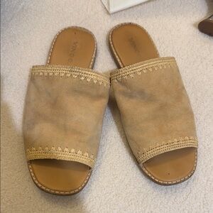 Vince Tan Slide Sandals for Women